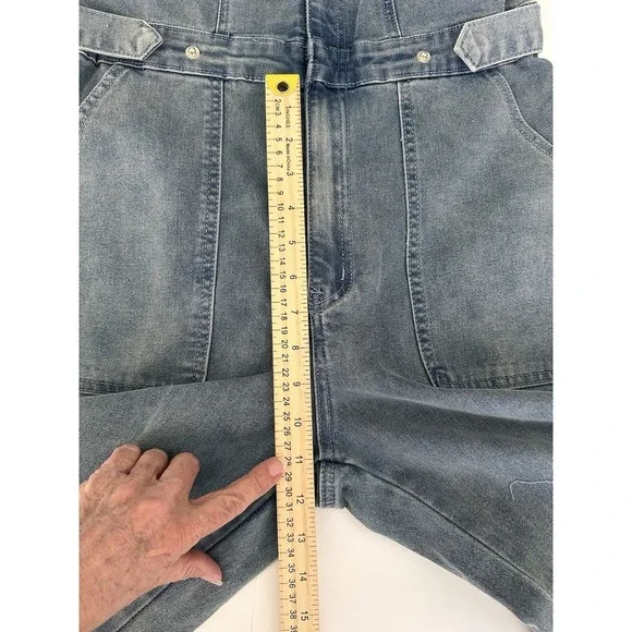 Charlotte Russe Denim Jumper NWT Sleeveless Lightwash Catsuit Jumpsuit Size M - Picture 10 of 13